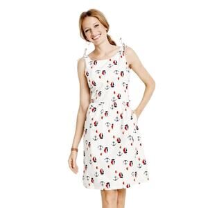 Hanna Andersson Women's Sailboat Anchor Sleeveless Dress Size 10